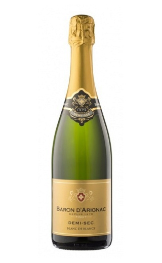 фото игристое вино Baron d'Arignac Blanc de Blancs Demi Sec 0,75 л