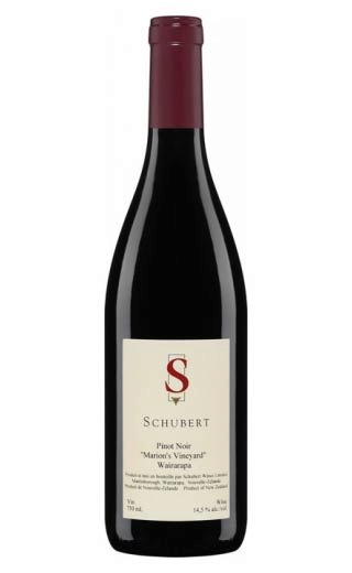 фото вино Schubert Pinot Noir Marion’s Vineyard Wairarapa 2013 0,75 л