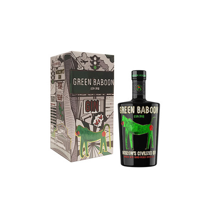 7. Джин green baboon, 0,7 л. Джин грин бабун цитрус. Джин в зеленой бутылке. Джин green baboon, 0,7 л.