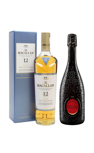 фото виски Macallan Triple Cask Matured 12 Years Old and Bellussi Cuvee Prestige 1,45 л