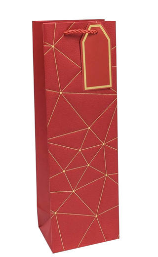 фото Paper Bag Red Triangles 12*36*9